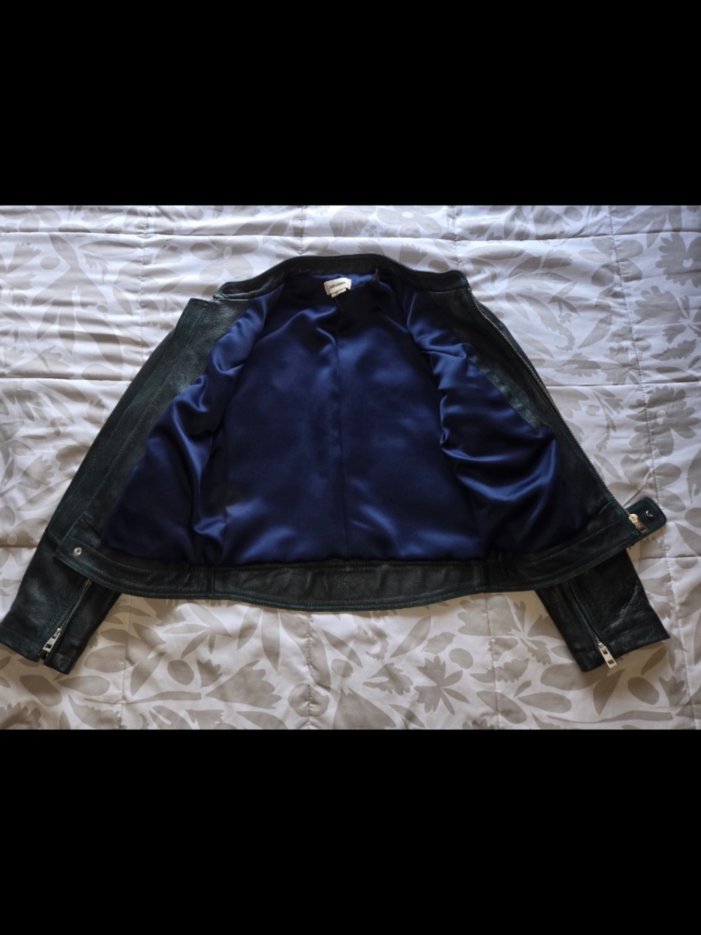 Zadig Voltaire loupa leather jacket green
